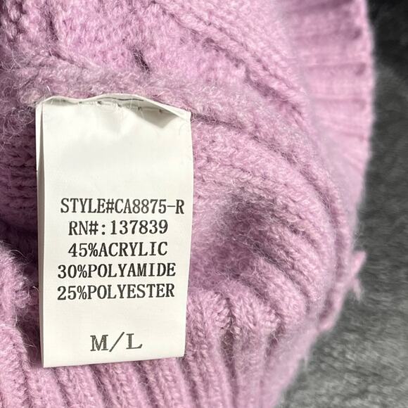 Dreamers By Debut Lavender Sweater Knit Crop Top M/L‎ - Picture 6 of 7